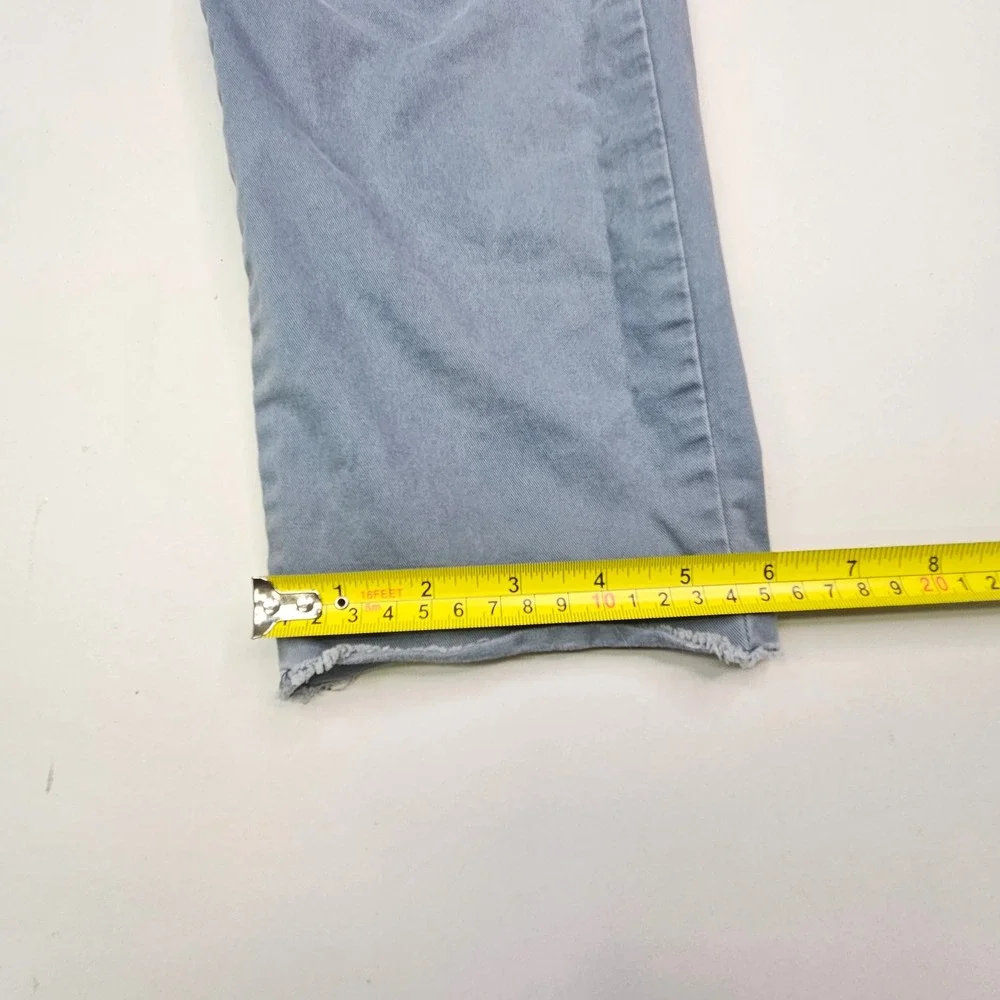 Banana Republic Chino Pants Women 4 Blue Girlfriend Authentic Utility Raw Hem